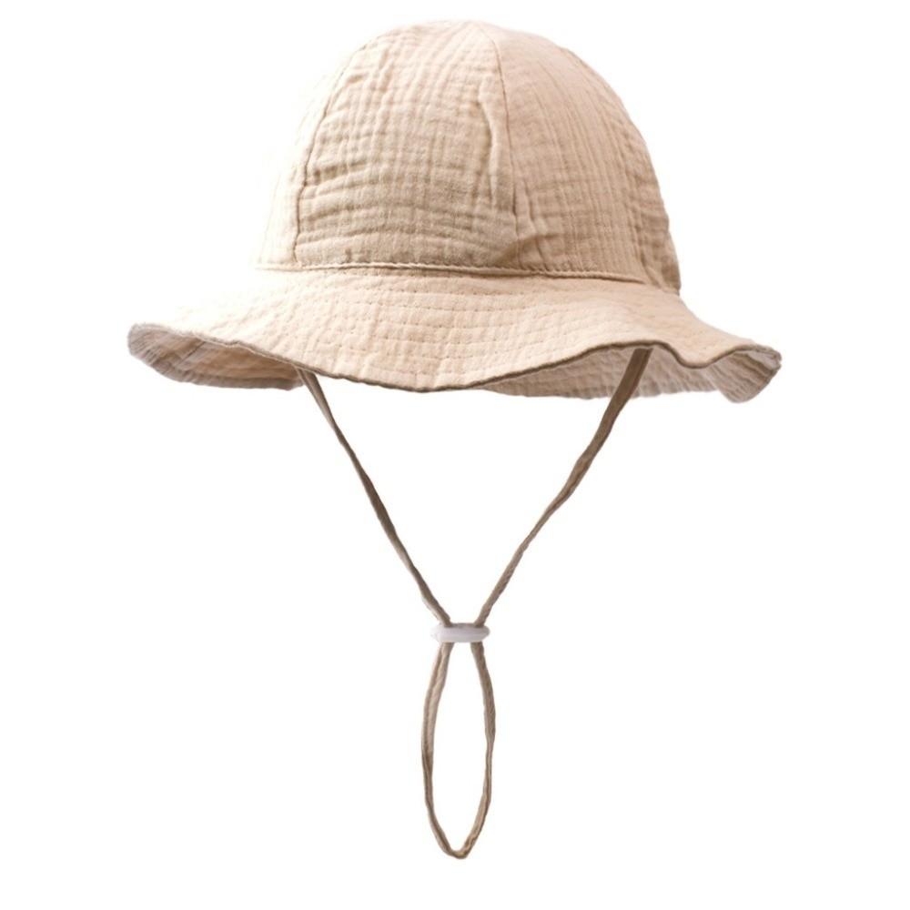 Soft Cotton Sun Protection Caps Sun Shade Children's Fisherman Hat Beach Panama Hat  for Boys Girls