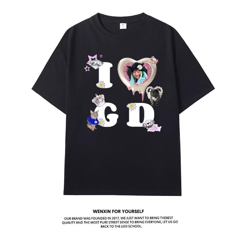 The Summer 2025 G-Dragon Osaka Concert In Japan 2025 New Cartoon Cotton Women Short-sleeved T-shirt Support Peripheral Clothing