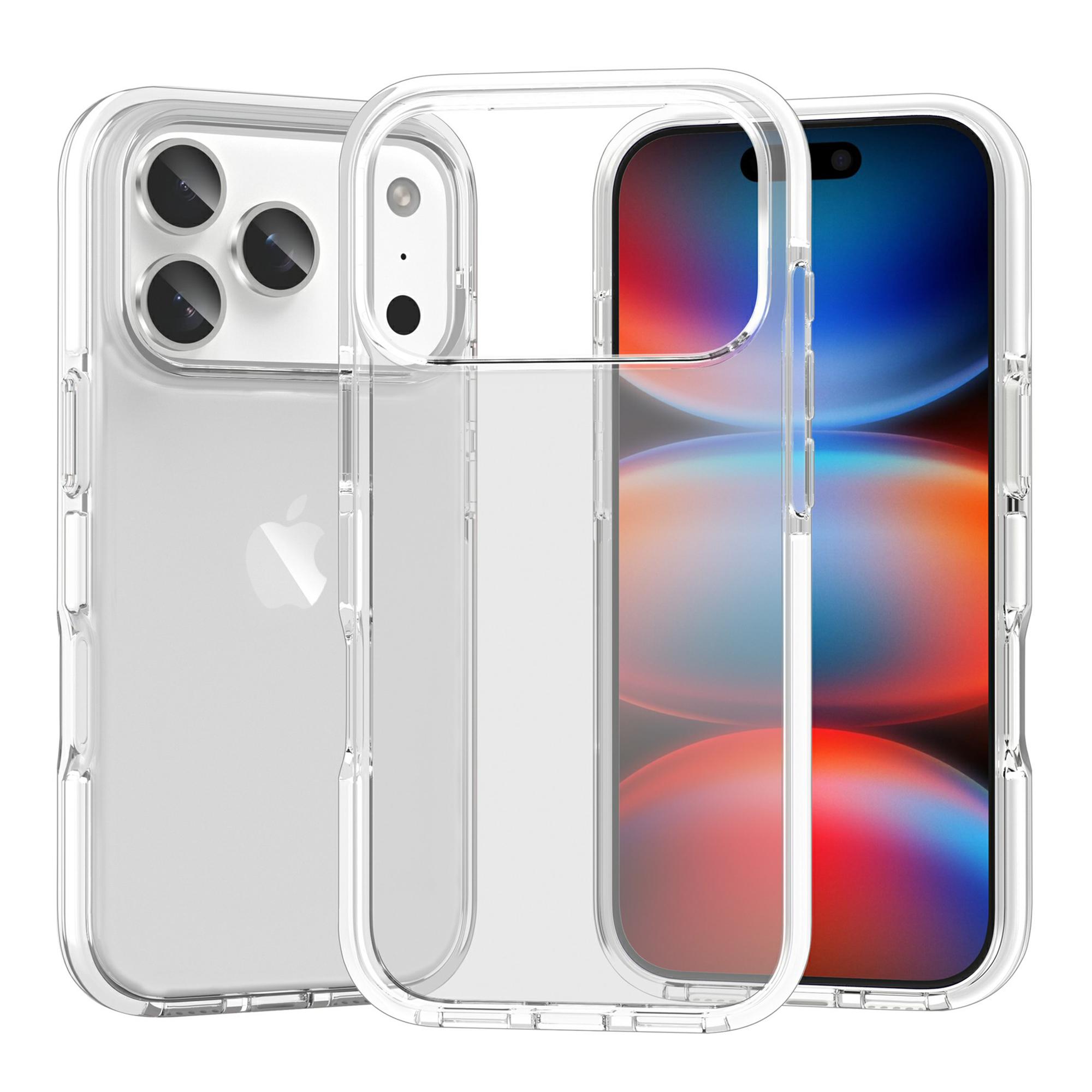 For iPhone 17 Pro Max Case TPU+TPE Anti-drop Clear Phone Cover B