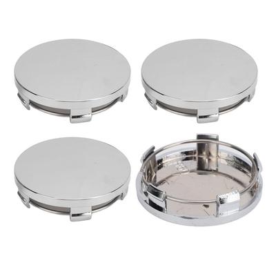 4Pcs 60mm ABS Universal Wheel Hub Center Caps Snap-in Cover Cars Trucks Anti-Falling UV Resistant Black Silver Auto Accessories