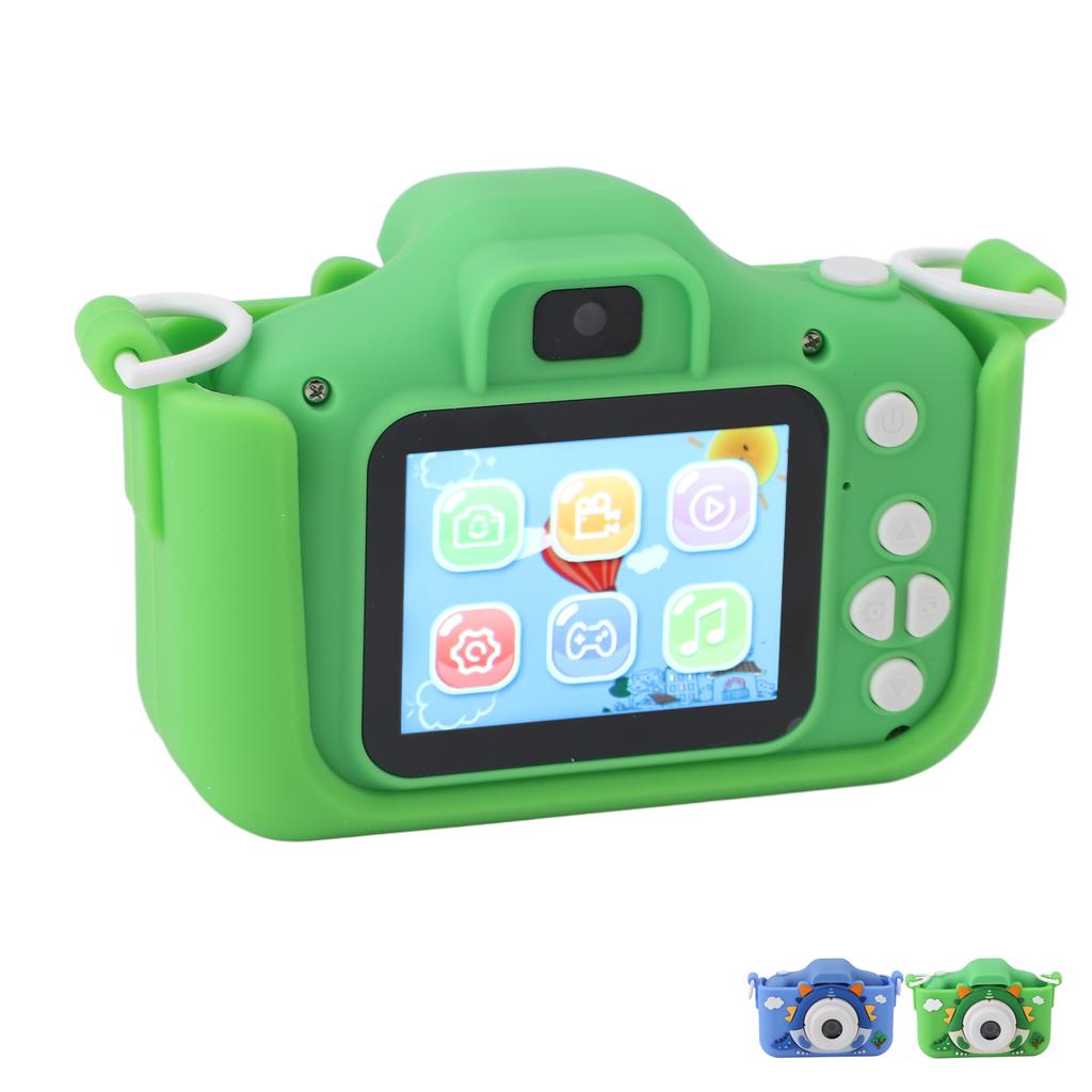 Dětský fotoaparát Roztomilý kreslený design dinosaura Multifunkční 2,0palcový displej 400mAh Selfie digitální fotoaparát