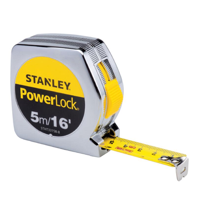 Stanley Drop-Resistant 5M Imperial/Metric Steel Tape Measure - Carpentry & Renovation Tool (Model STHT33158-8-23)