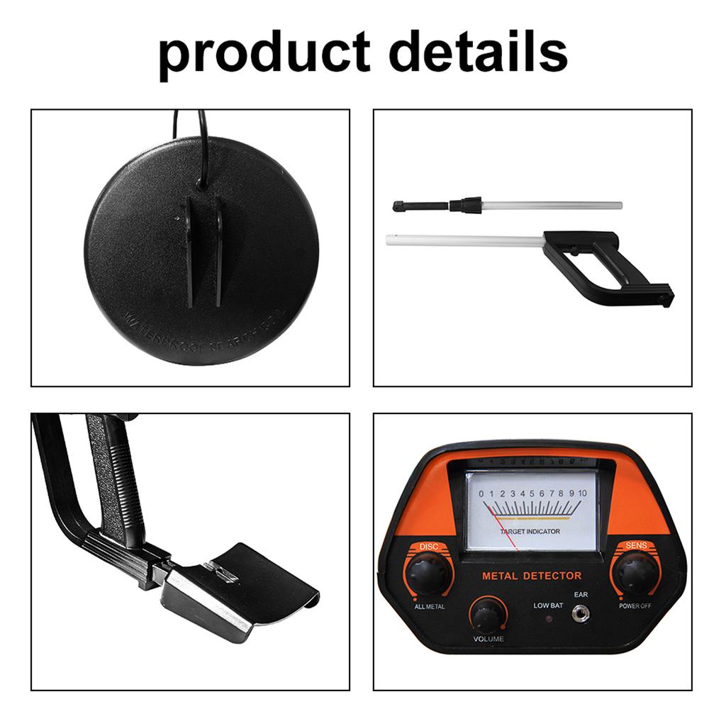 4030 Underground Metal Detector Handheld Metal Detector Portable Detachable Easy Install Metal Detector High Sensitivity Underground Metal Finder W