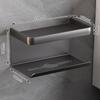 Toilet Paper Holder Wall Mounted Paper Roll Holder With Storage Tray Mobile Phone Holder Kitchen Rack Bathroom Accessories