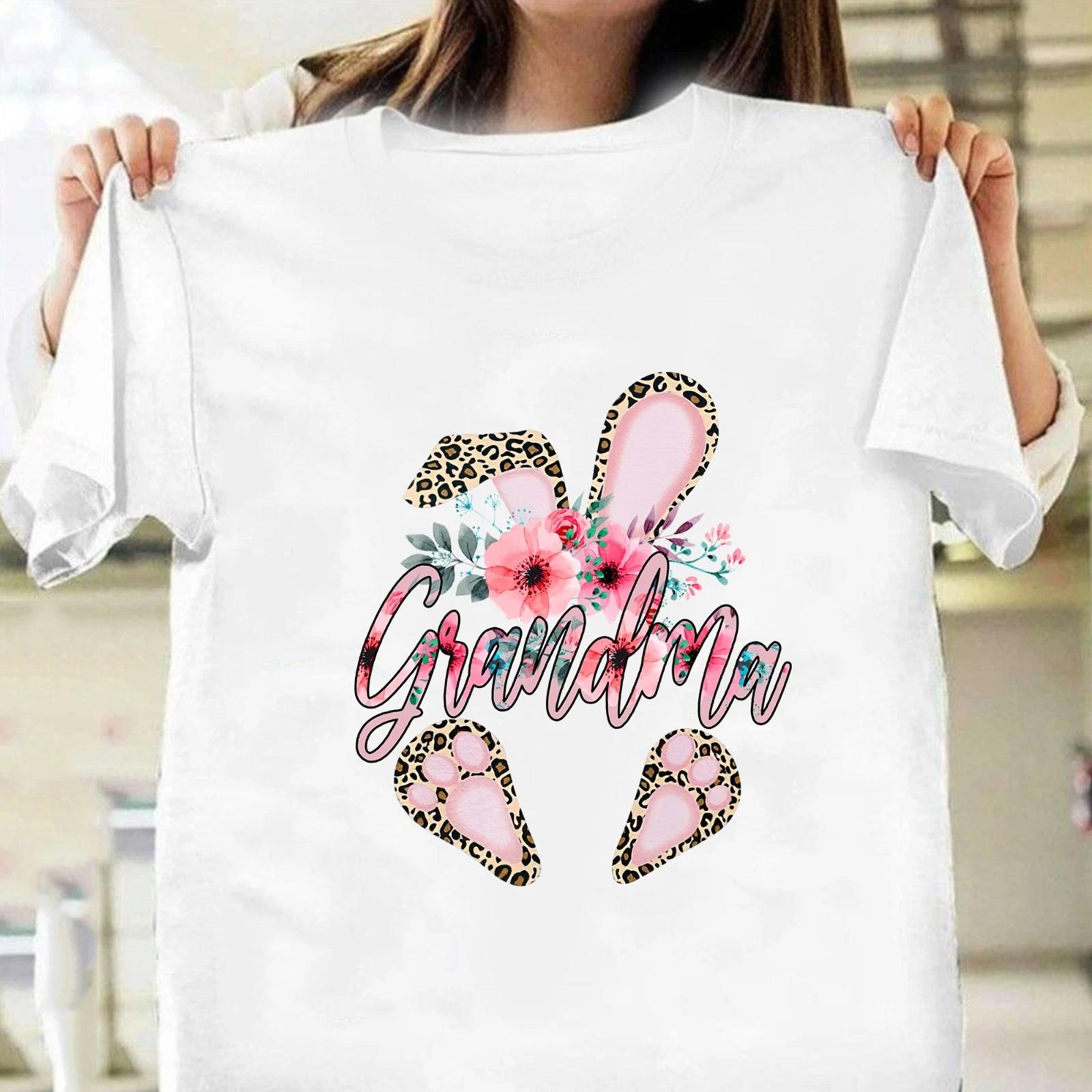 Vintage Grandma Easter Day Shirt, Bunny Grandma Floral Tee, Easter Gift for Mom M