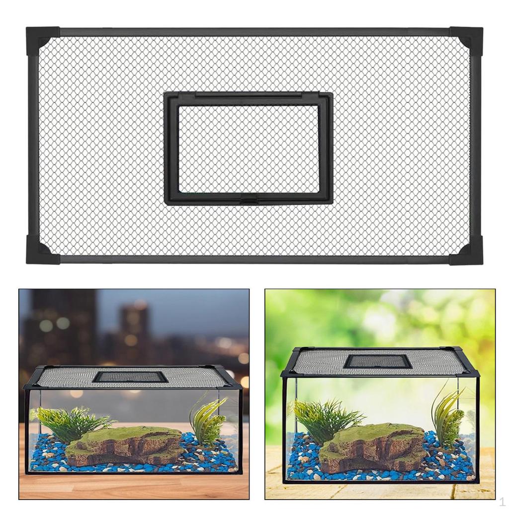 Beckenabdeckung Selbstmontage Anti-Sprungnetzabdeckung DIY Aquarienabdeckung Einfach einzurichten Zubehör