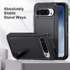 Coque robuste en silicone à armure lourde pour Google Pixel 9 /9 Pro / 9 Pro XL Robuste Protection Lourde avec Support Housse antichoc