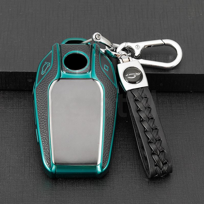 TPU Leather LED Display Key Case Shell for BMW 5 7 Series X5 G07 X7 G30 G12 G11 G32 G31 I8 I12 I15 G01 X3 X4 G02 G05 Accessories