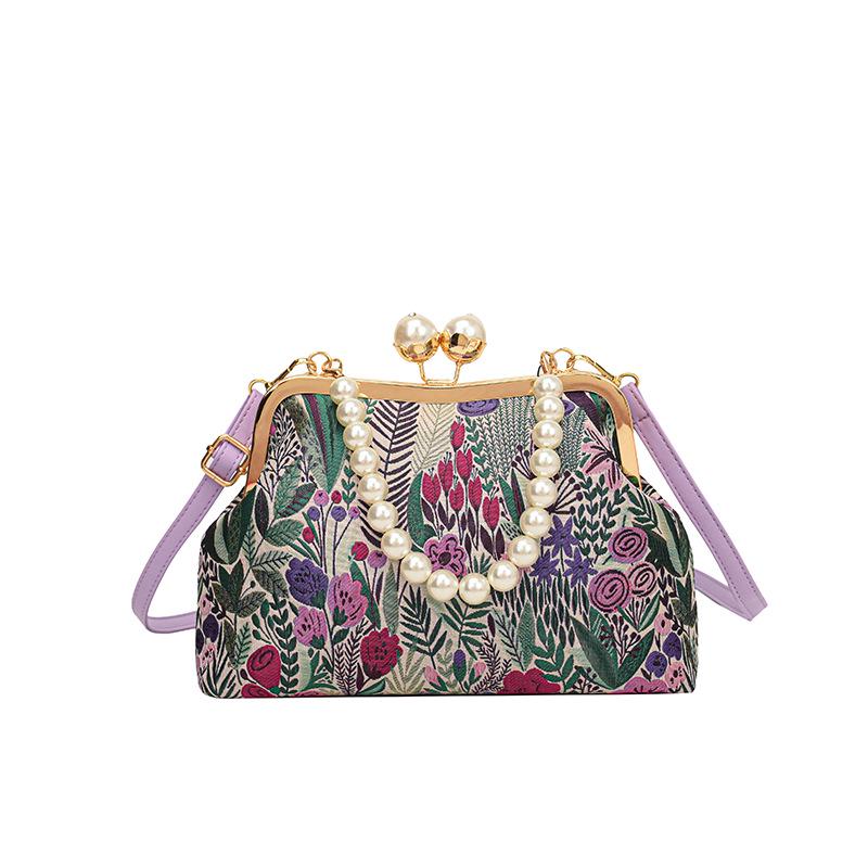 2026 Spring Retro Floral Shoulder Bag: Versatile & Trendy Crossbody for Women