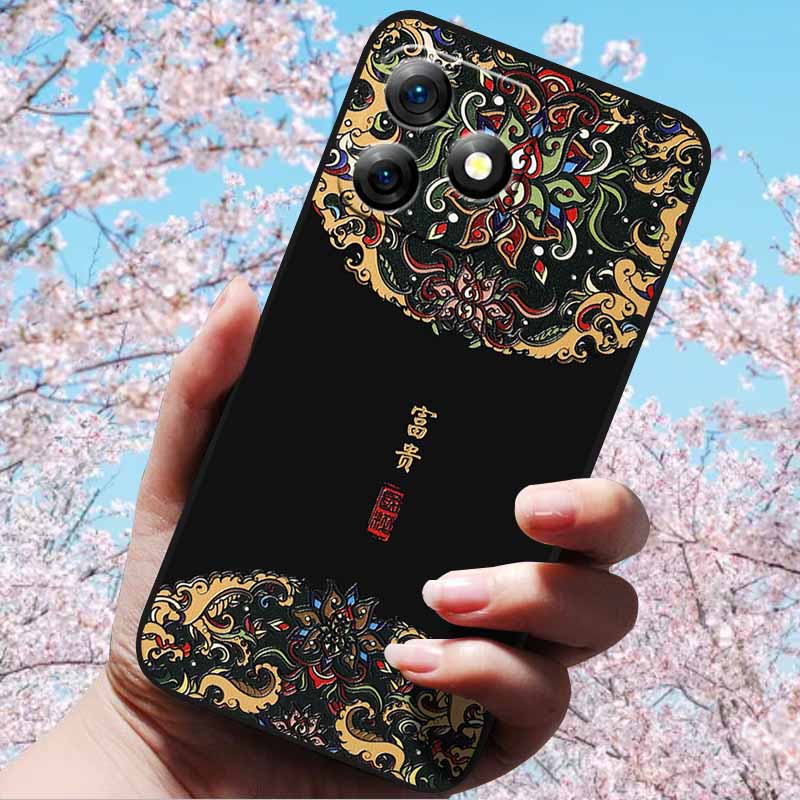 3D Relief Embossed Retro For Ulefone Note 18 Ultra Cases Soft Silicone Back Cover Cases For Ulefone Note 18 Ultra 3D Relief Case