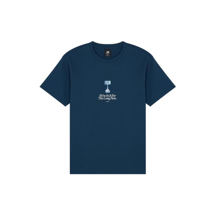 New Balance ANB SS22 T Shirt Men's Blue (Unisex) T-Shirts AMT22377 BGV