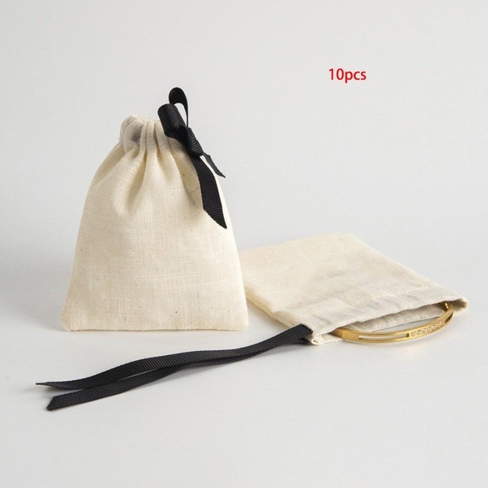 

10pcs Portable Drawstring Storage Bag Jewelry Packaging Pouch Wedding Birthday Party Supplies 10pcs A- 7*9cm