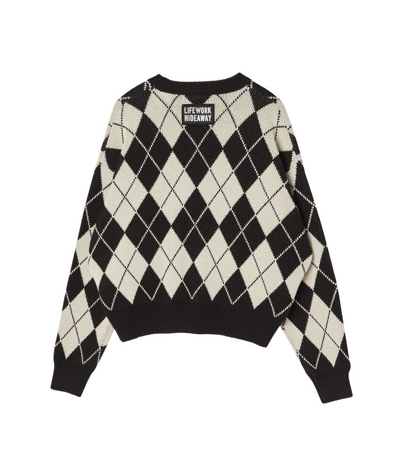 LIFEWORK Women'S) Stitch Argyle Short Knit