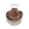 Rhinestones Fedoras Hat Carnivals Party Cowboy Hat Women Bridal Shower Photo Hat