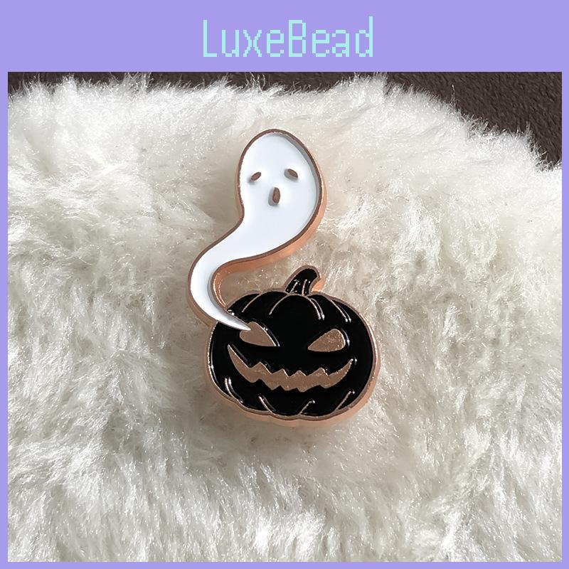 Unique Cartoon Dark Pumpkin Ghost Brooch Stylish Metal Pin For Halloween 2023 Celebration