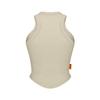 WANNABEZFIT Sleek Halterneck Crop Tank Top White Sage