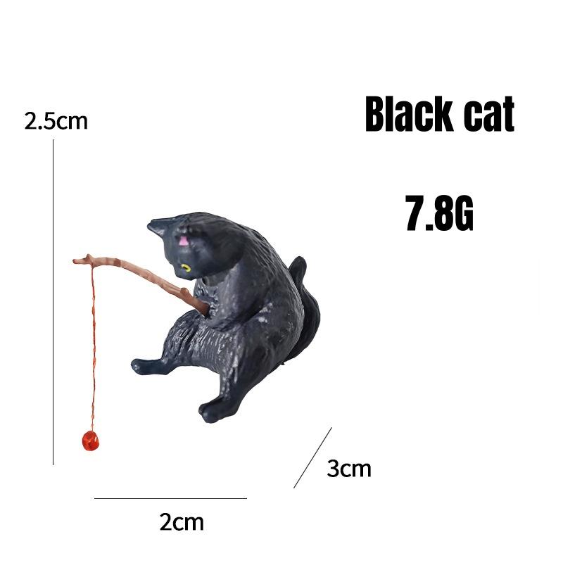 

5/10 шт., ландшафтный дизайн аквариума, яркая форма, изысканный мультяшный орнамент в виде кошки-рыболова, аксессуары для аквариума, украшения для дома в аквариуме