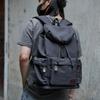 Moyyi Zaino Vintage in Tela da Uomo Grande Capacità Borsa Casual per Laptop 15,6 Pollici per Pendolari Viaggio Premium Resistente Zaino Unisex