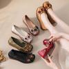 Fashion New Exquisite Cow Leather Wedged Flats Women Handmade Cutout Flower Moccasins Woman Antique Slip On Shoes Ladies Elegant Flats