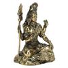 Pure Brass Shiva Idol, Shiv Ji Murti Sitting With Trishul, Religious, Gold