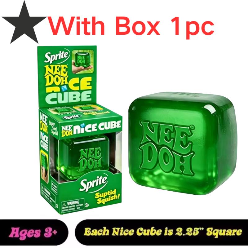 Nee Doh Nice Cube Squishy Toy Soft Jelly Texture Sensory Stress Relief Gift For Kids And Adults
