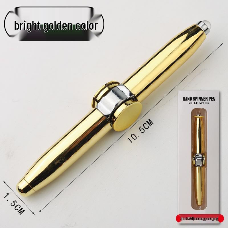 Multifunctional Light-Up Metal Spinner Ballpoint Pen