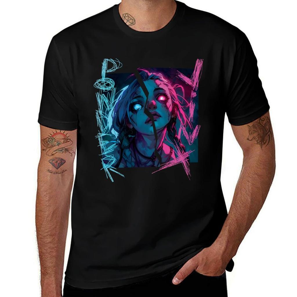 Powder Jinx Vi Arcane T-shirt Cotton T Shirt Man G Man T Shirts For Men T Shirts For Man Pack Cotton T-shirt