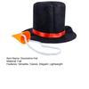 Christmas Snowman Hat Kit Large Snowman Top Hat Felt Carrot Nose Xmas Tree Topper