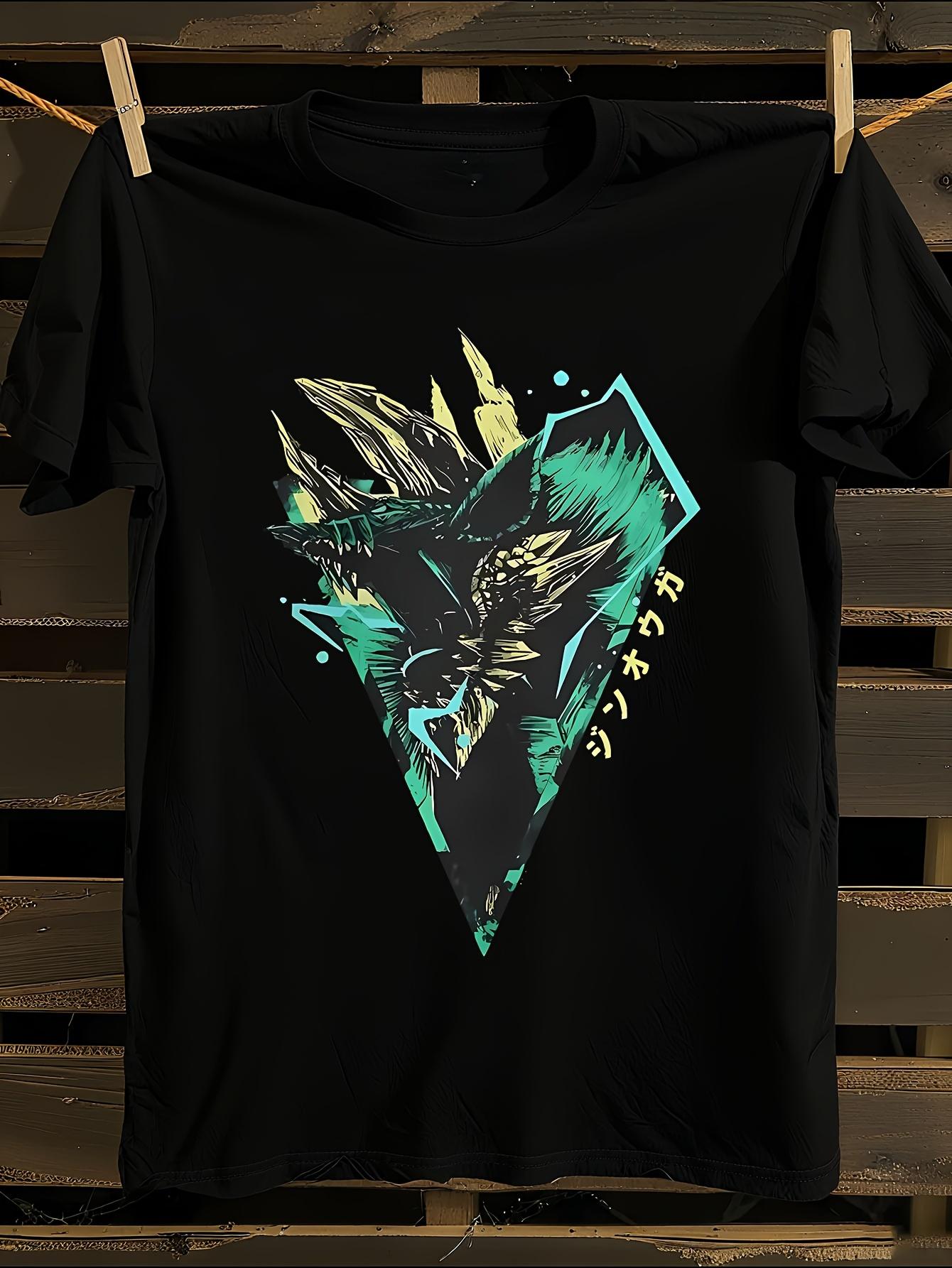 Zinogre Anime Monster Hunter Graphic T-shirt XXL