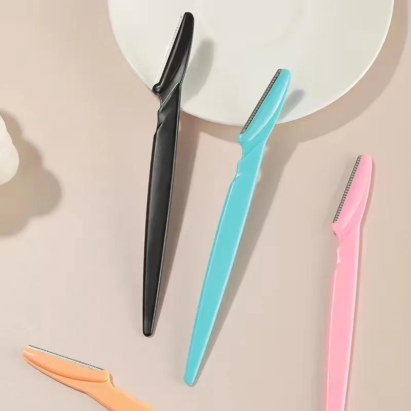 1 buc. Aparat de tuns sprâncene, Instrumente de machiaj, Aparat de ras sigur pentru sprâncene, Față, Corp, Epilator, Lame de ras, Femeie, Modelare sprâncene, Cuțit