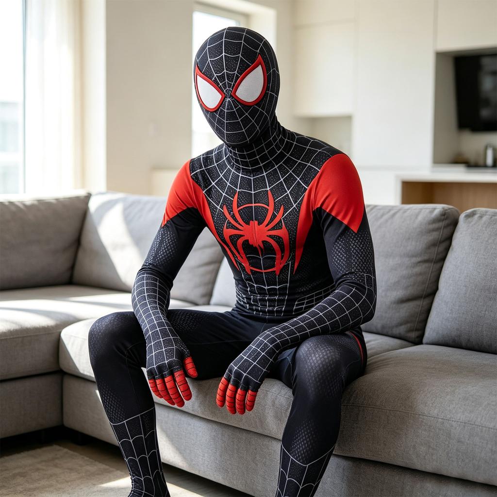 Black Kids Spandex Bodysuit Jumpsuit Costume for Halloween Stage Performance