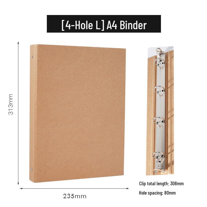 Retro Kraft Paper A4/A5 Ring Binder DIY Photo Album & Notebook Cover
