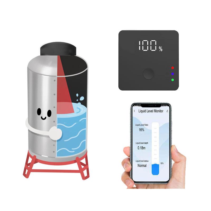 ULS-03GP Wireless Tank Level Monitor Wifi Ultrasonic Sensor APP Level Time Display Water Tank Liquid Alarm Household Indicator EU100-240V