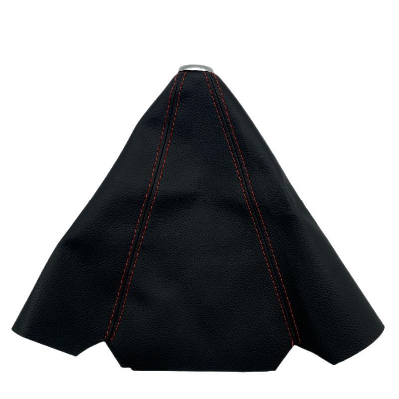 Car Gear Shift Collars Covers Red/Black/Yellow/Blue Suede PU Leather Gear Stick Shift Shifter Knob Cover Boot Gaiter