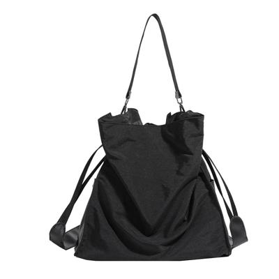 JQBFL Women's Canvas Tote Bag, Large Capacity Shoulder Bag, Simple Design, Perfect for Commuting, School, and Travel, A4 Size, Laptop Compartment,