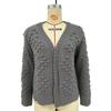 IHUASU Autumn and Winter Women's Knitted Three-dimensional Pattern Cardigan Jacket Sweater