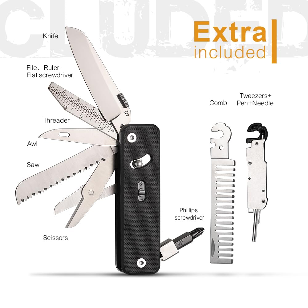 ROXON S503G Flex Companion Tool Modular Design and Customizable Pocket with 8 Essential Tools Bit Taper for a Wide Range of Tasks Tool, Pre-installed