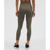 Lululemon Wunder Train High Rise Crop With Pockets 23  Army Green