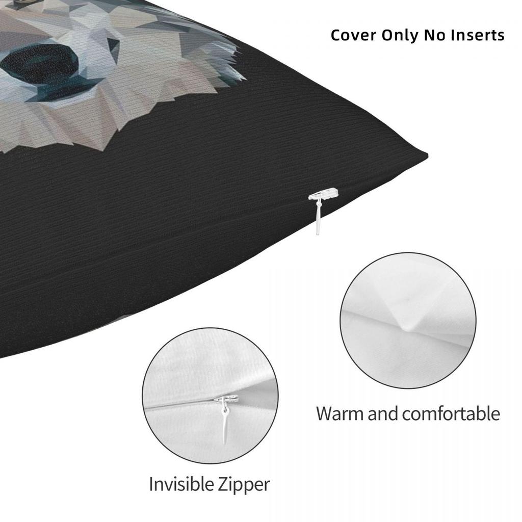Wolf Strategic Fierce Intelligent Square Pillowcase Polyester Linen Velvet Pattern Decor Throw Pillow Case Home Cushion Cover