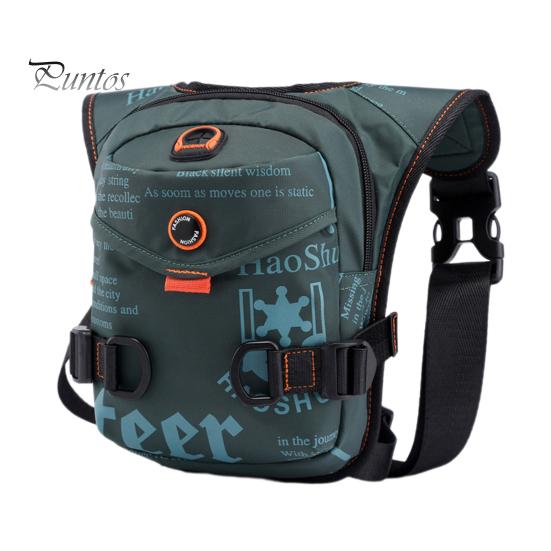 Outdoor Leg Pack Waterproof Thigh Bag with Earphone Hole Adjustable Strap Large Capacity Multi-Pocket Waist Bag for Hiking Cycling Fishing Travel