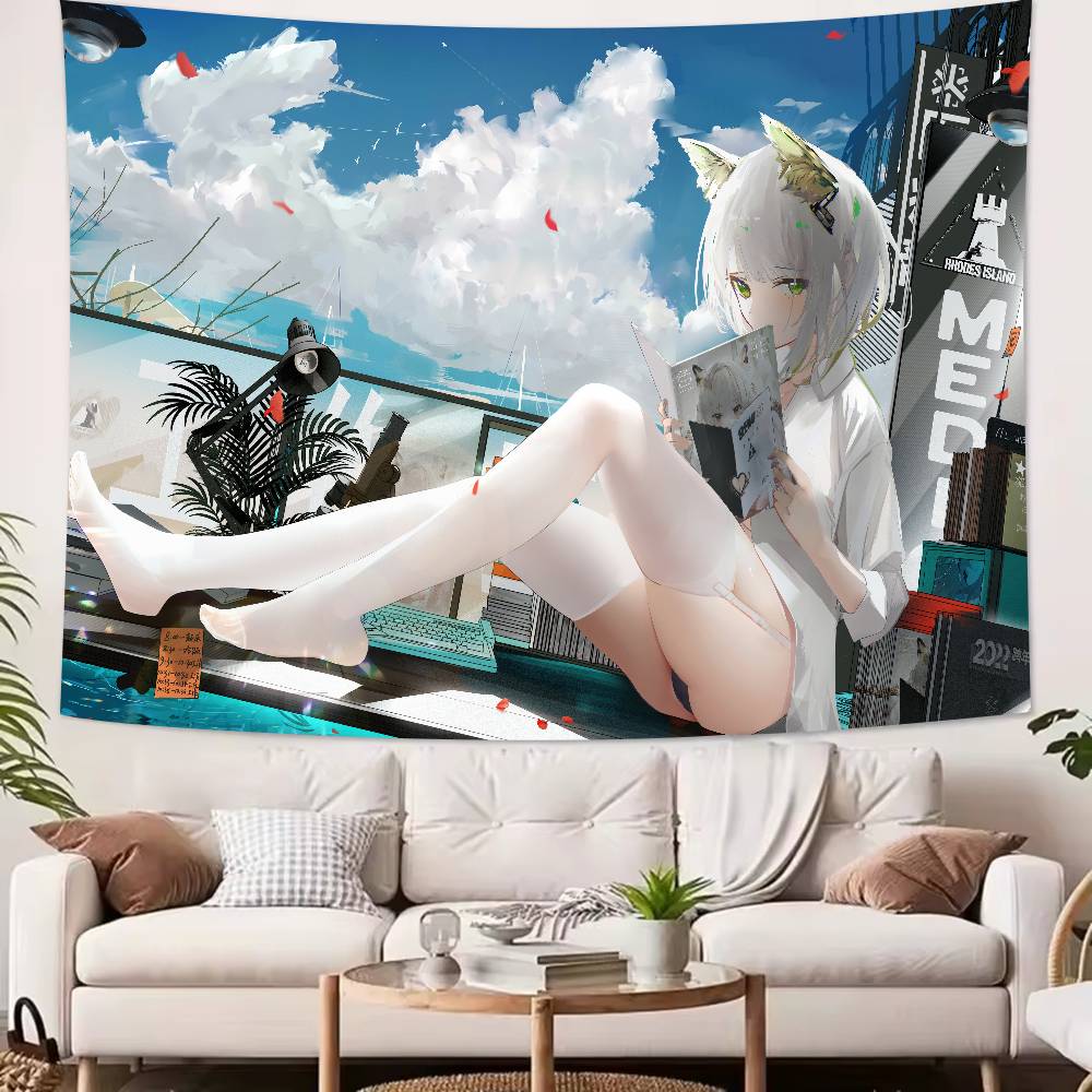 Popular Video Gaming Cool Fashion Arknights Tapestry Popular Room Decoration Wall Tapestry Art Room Home Decor Wall Art Decor