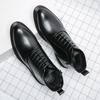 Leather Boots Men Zip Lace-up High Top British Versatile Men Fashion Business Dress Social Boots Mens Platform Casual Men Boots