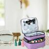 30 Bottles Nail Polish Storage Bag Double-Layer Portable Nail Varnish Holder Multifunctional Essential Oil Handbag