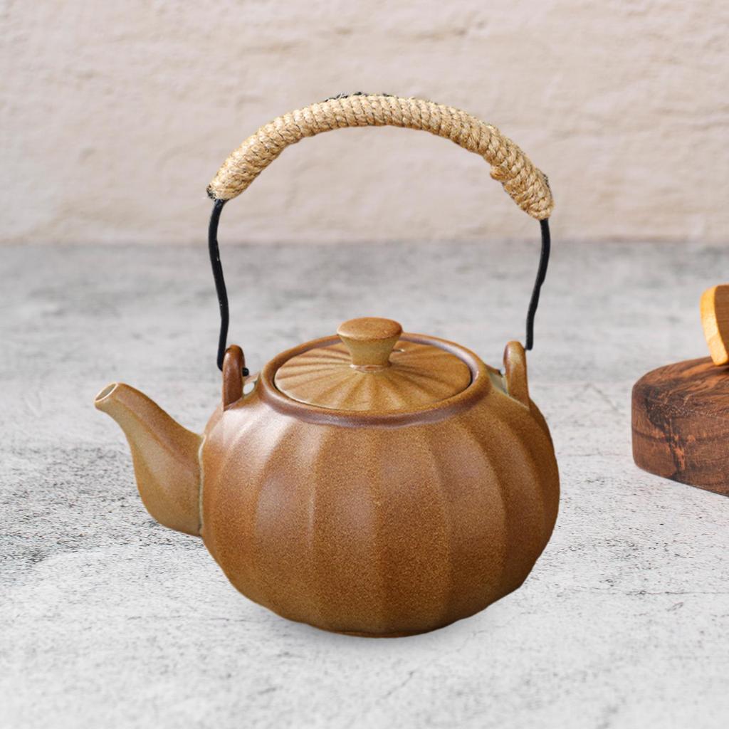 300ml Ceramic Teapot Rustic for Boiling Hot Water for Home Picnic