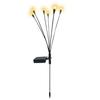 2 Packs 6-head Solar Swaying Firefly Lamps Intelligent Light Control Outdoor Waterproof Ground Plug