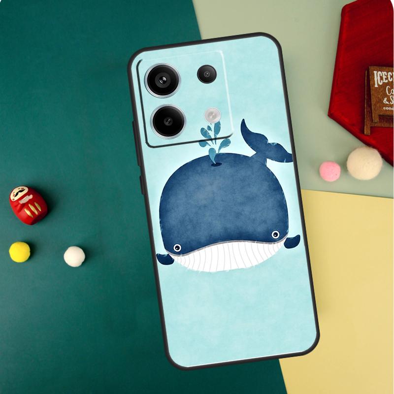 Dream Whale Cartoon Case For Xiaomi Redmi Note 13 Pro 14 12 11 10 15 Pro Plus Redmi 15 14C 13C 10C 12C 15C Funda