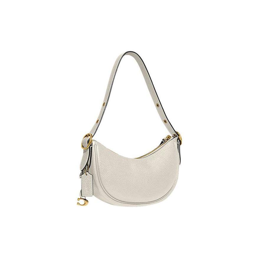 New COACH Luna Cow Leather Handbag Shoulder Bag Women's Chalk White CC439-B4HA