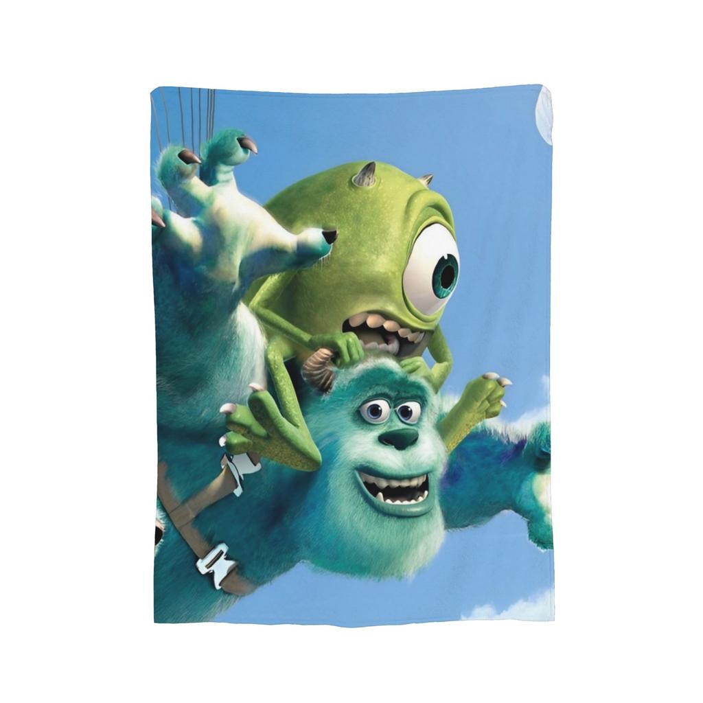 Mike Wazowski Monsters University Flannel Throw Blankets Monsters Inc Blankets for Sofa Bedroom Warm Bedroom Quilt,