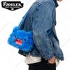 Bolso Bandolera de Peluche de Monstruo Sonriente con Ojos Grandes Bolso de Hombro de Muñeca Rara Creativa Regalo Único
