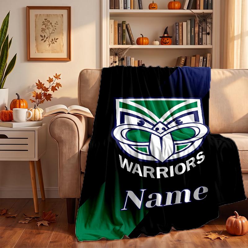 New Zealand Warriors Custom Flannel Blankets Soft Warm Cozy Throws for Home Decor Holiday Gifts